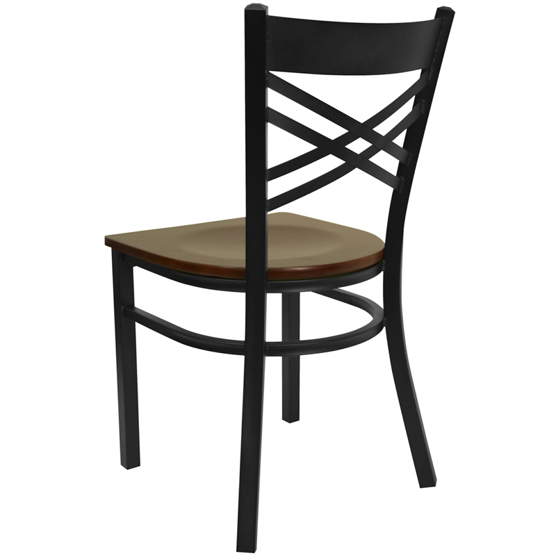 Black X Chair-Mah Seat