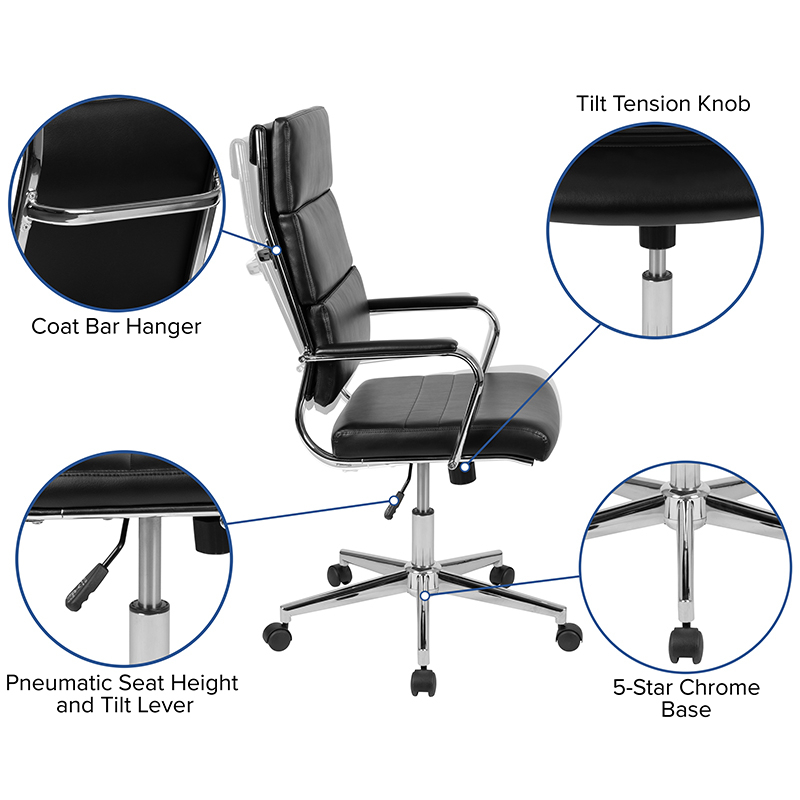 Black LeatherSoft Office Chair