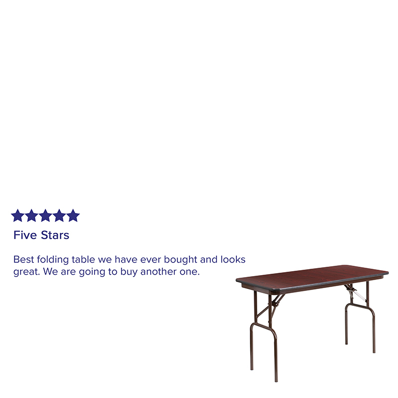 24x48 Mahogany Wood Fold Table