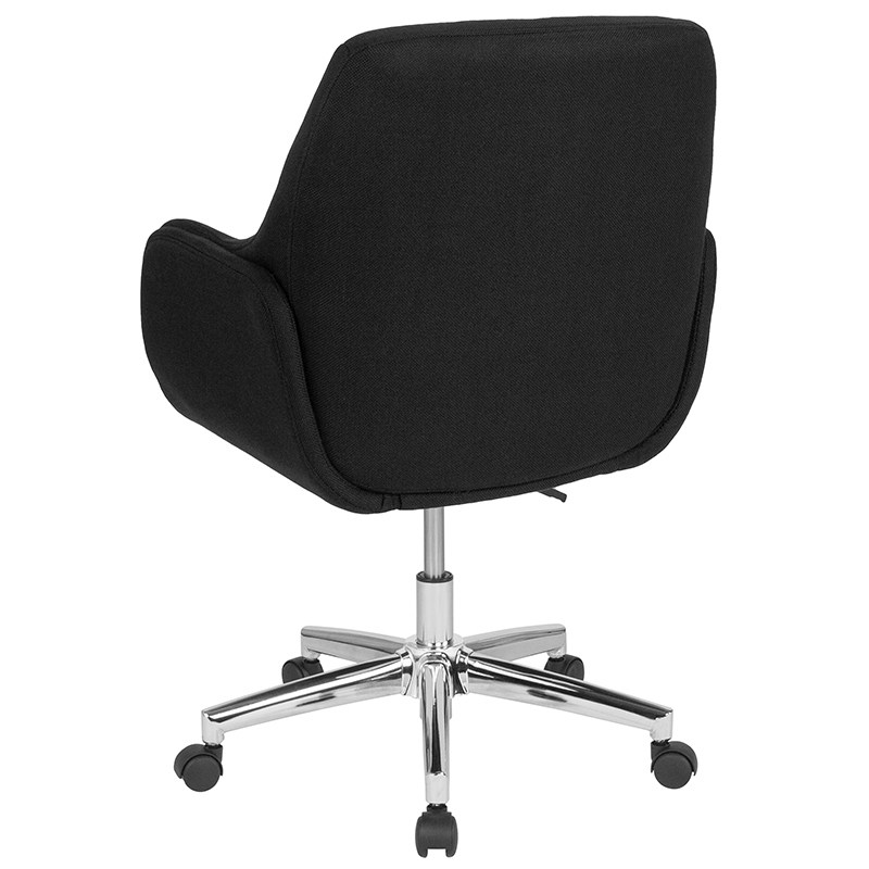 Black Fabric Mid-Back Chair
