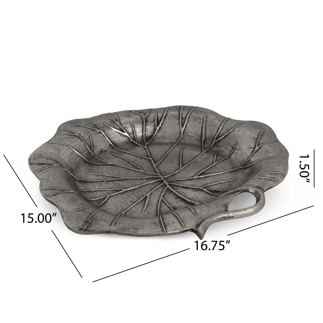 Lovejoy Handcrafted Aluminum Leaf Dish