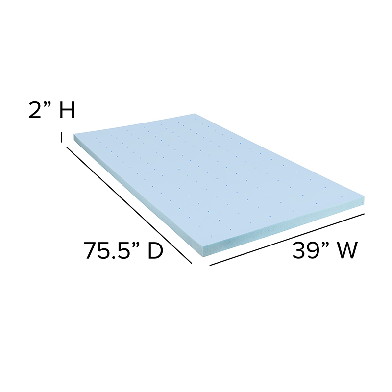Capri Comfortable Sleep Twin 12 Inch CertiPUR-US Certified Foam Pocket Spring Mattress & 2 Inch Gel Memory Foam Topper Bundle