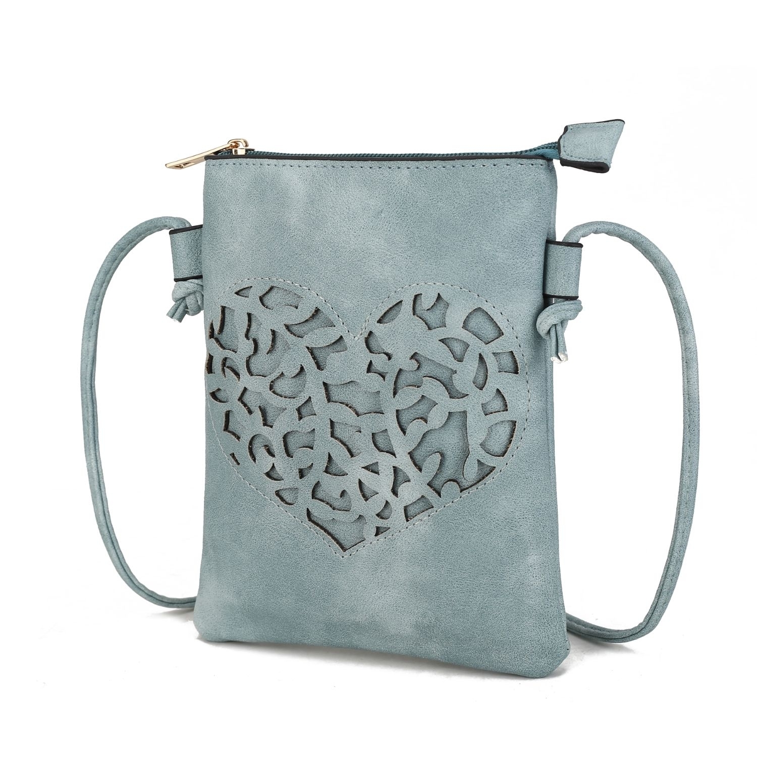 MKF Collection Heartly Crossbody Handbag By Mia K. - Blue