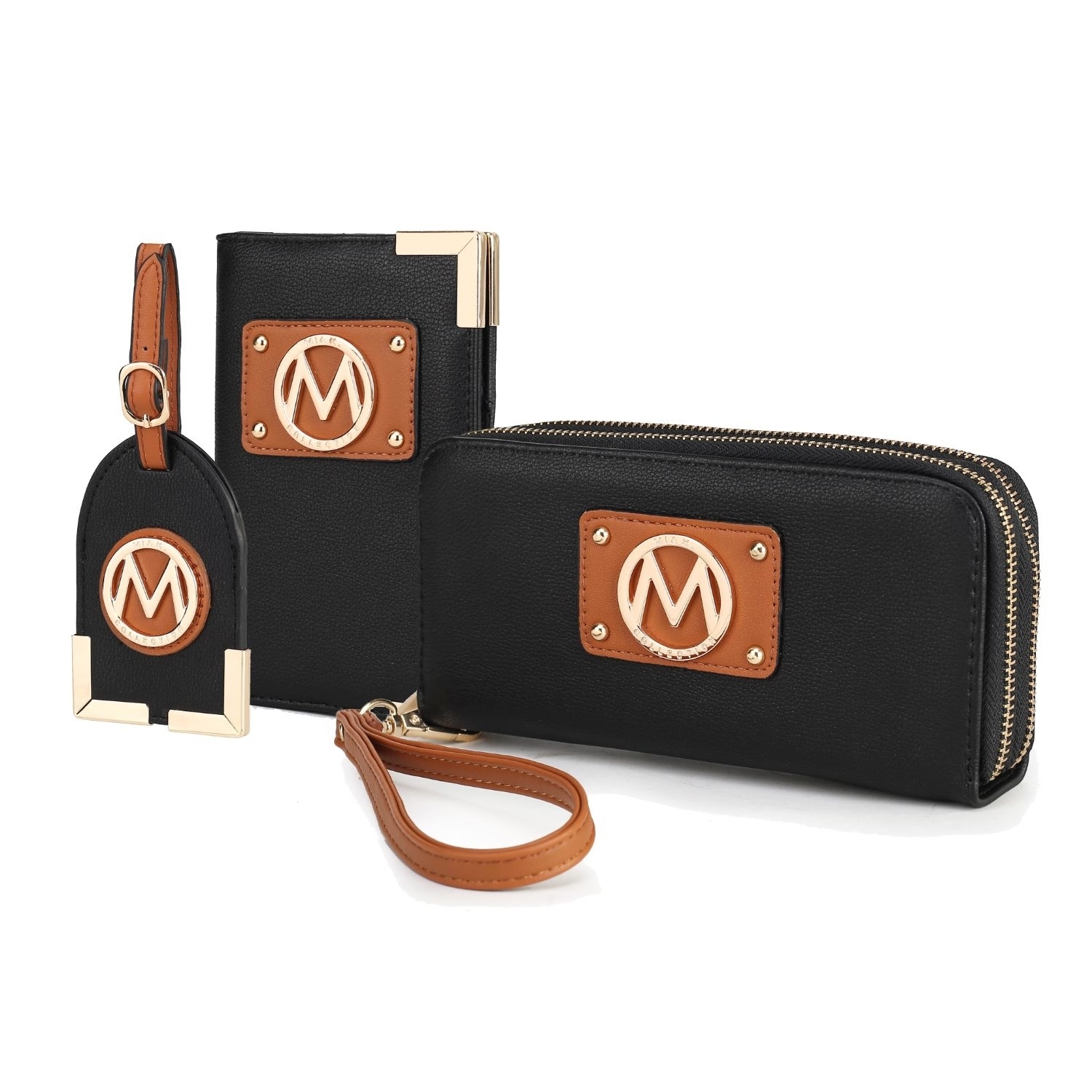 MKF Collection Darla Travel Gift Set Handbag By Mia K 3 Pieces - Black