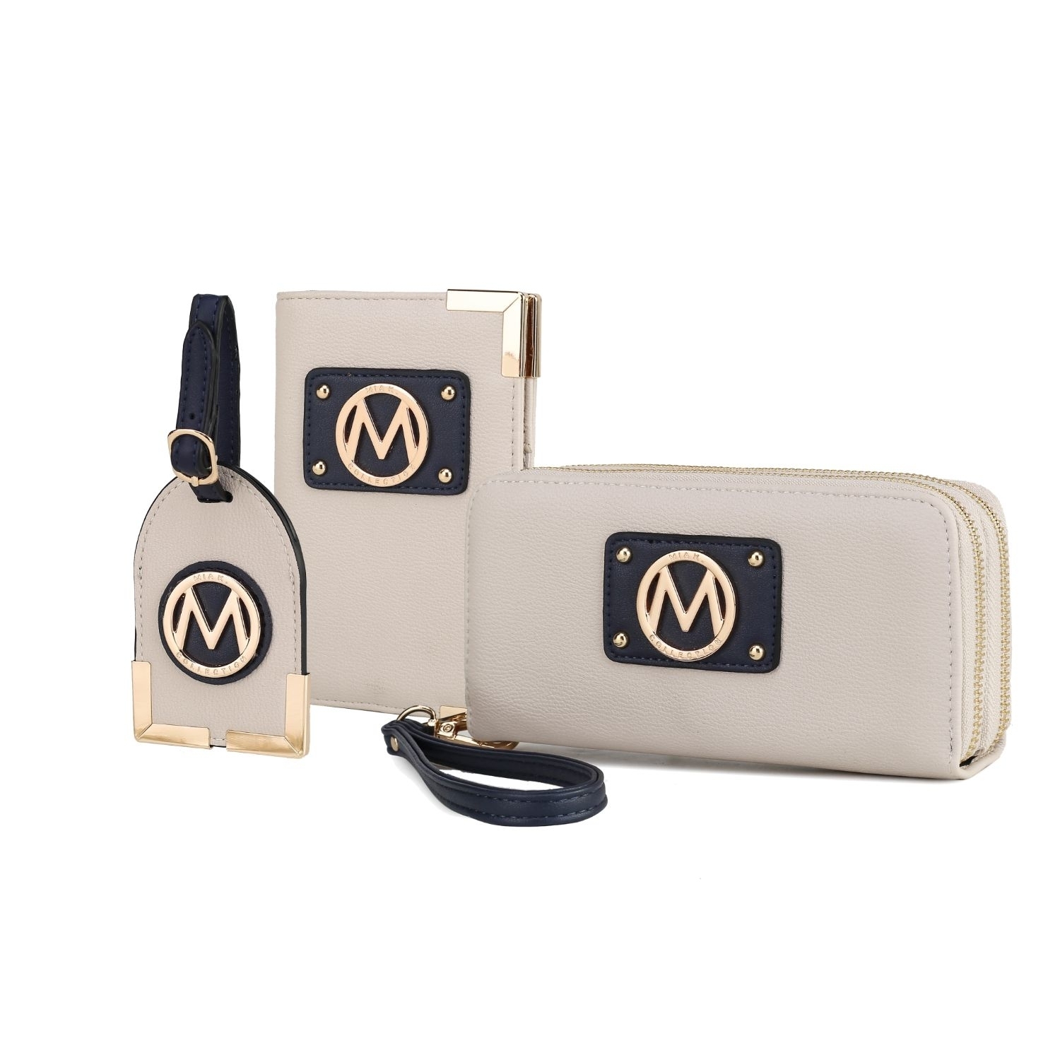 MKF Collection Darla Travel Gift Set Handbag By Mia K 3 Pieces - Ivory