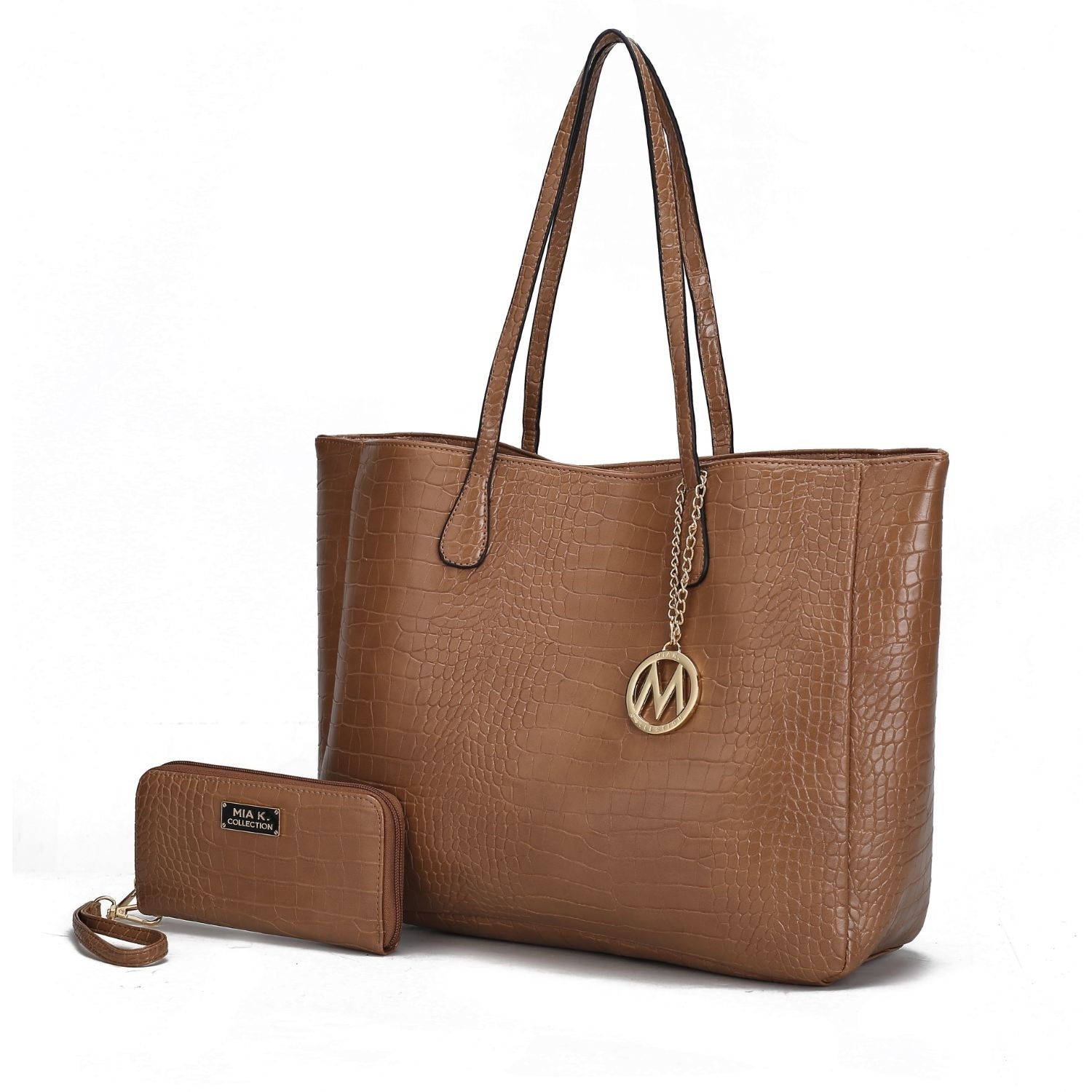 MKF Collection Sadie Oversize Tote Handbag & Wallet Set - Taupe