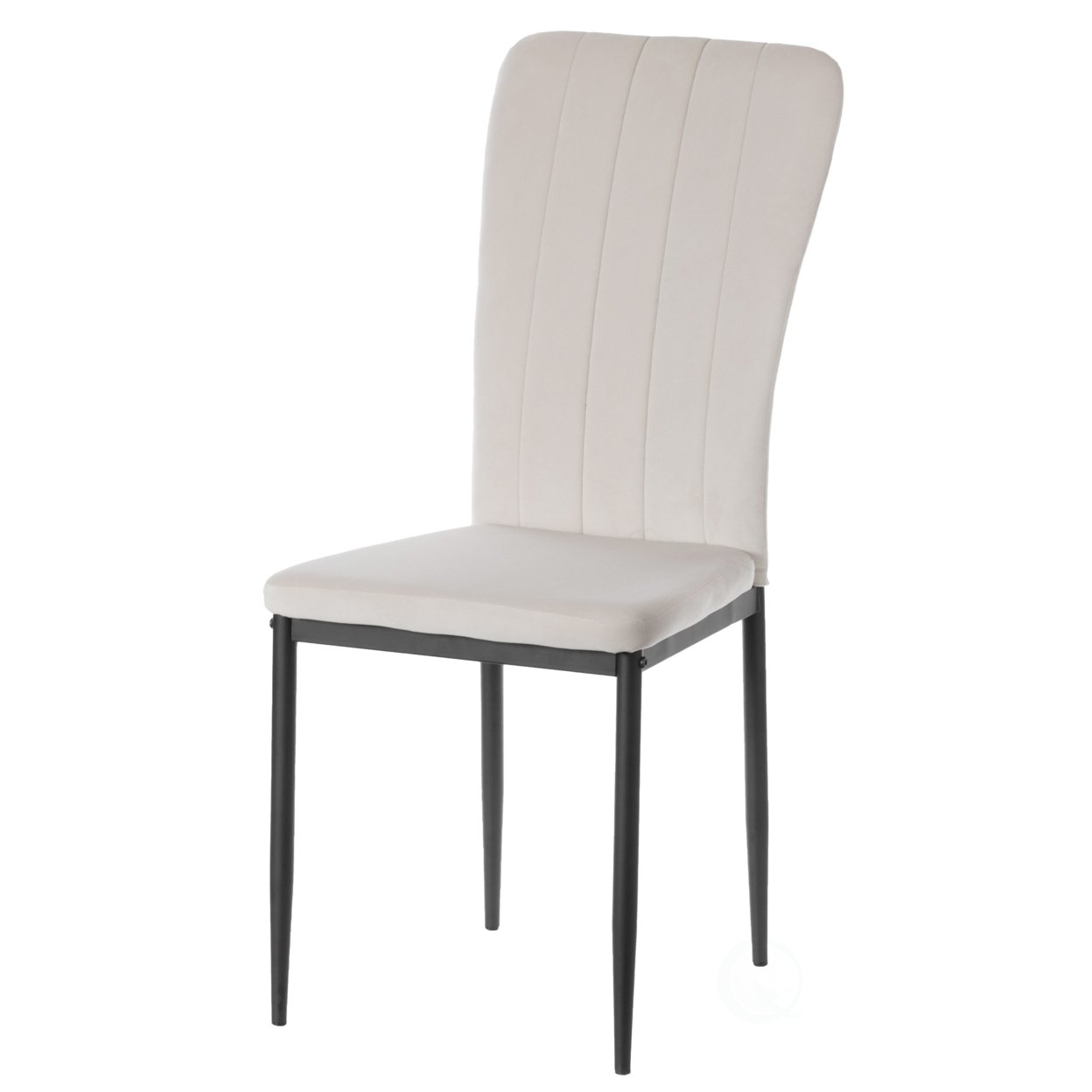 Modern And Contemporary Tufted Velvet Upholstered Accent Dining Chair - Single Beige