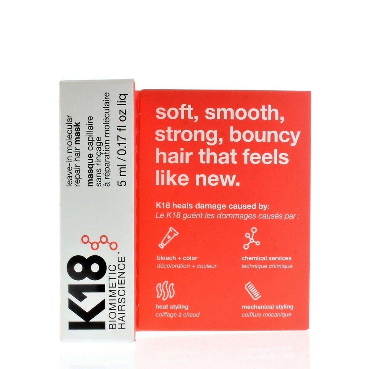 K18 Biomimetic Hairscience Leave-In Molecular Repair Hair Mask 5ml/0.17oz