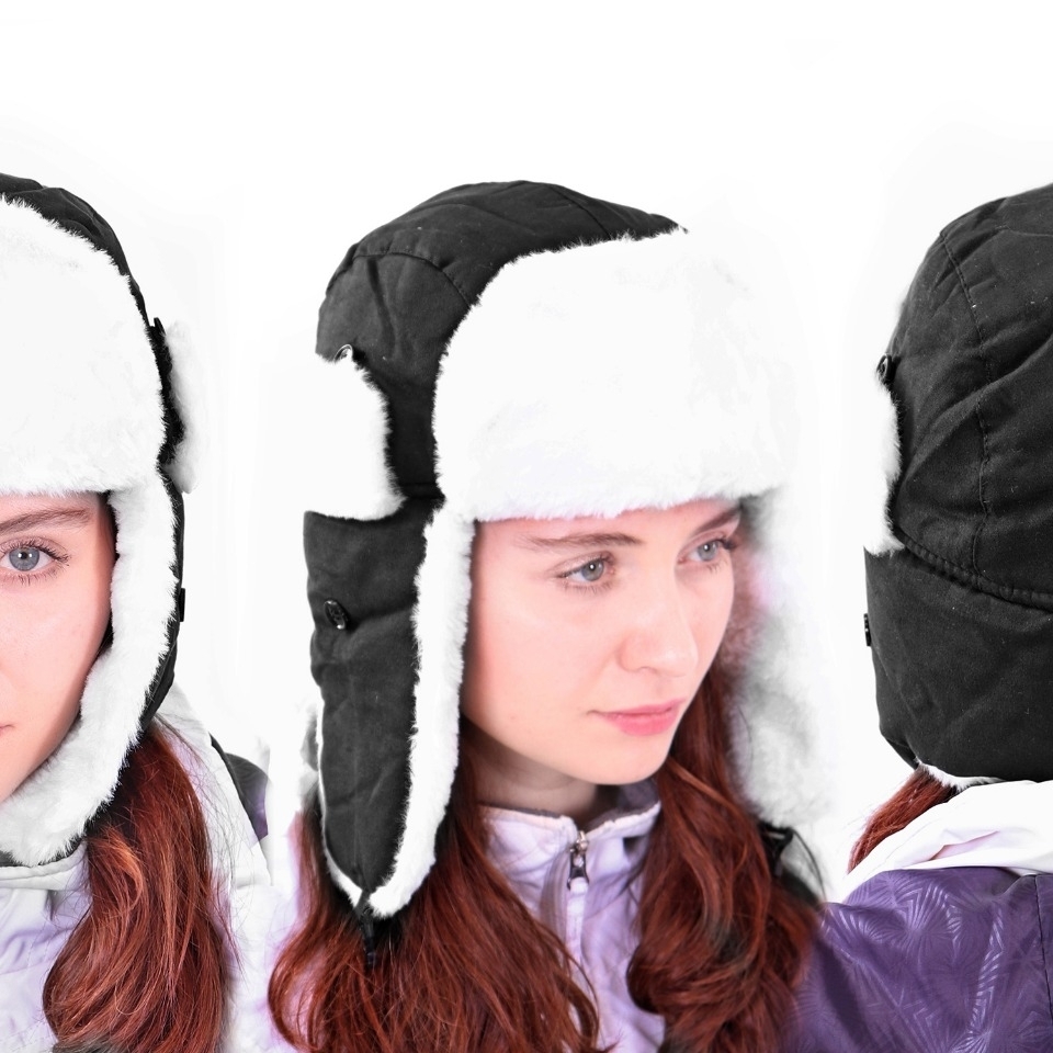 2-Pack: Sherpa-Lined Ushanka Cold Weather Windproof & Waterproof Hat