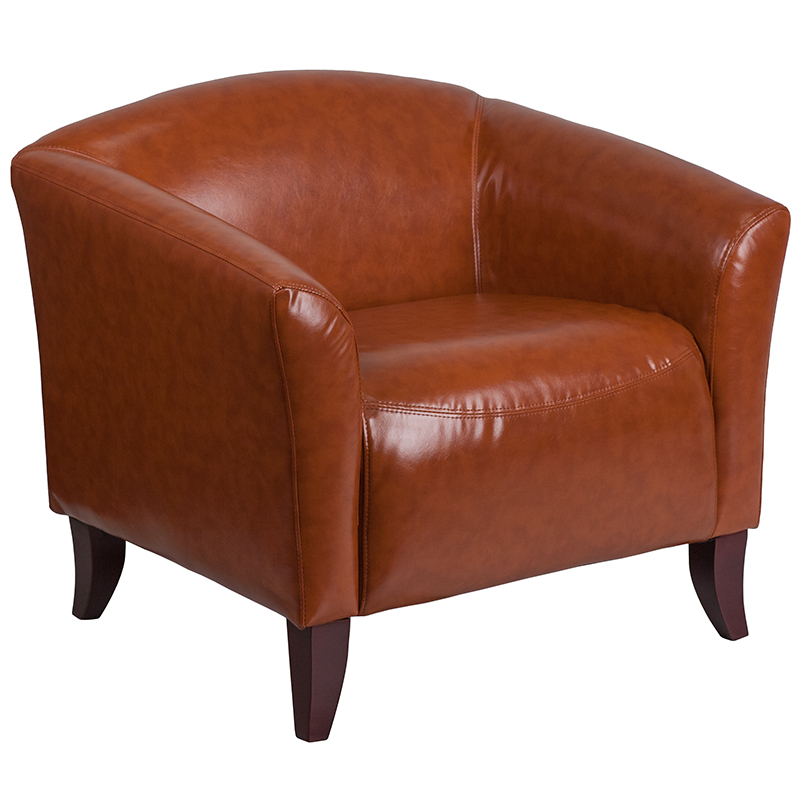 HERCULES Imperial Series Cognac Leather Chair 111-1-CG-GG