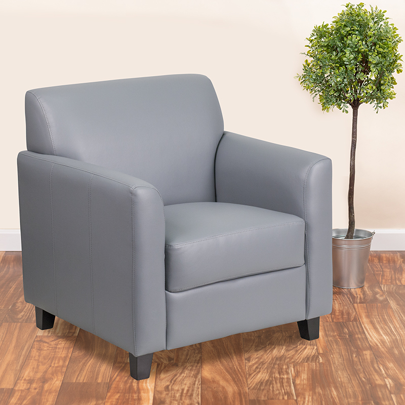 HERCULES Diplomat Series Gray LeatherSoft Chair BT-827-1-GY-GG