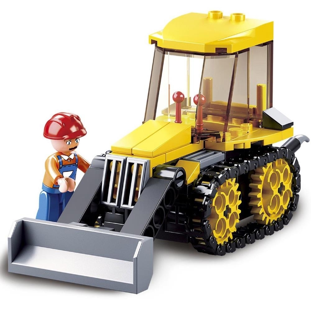 SlubanKids Tractor Bulldozer Building Blocks 132 Pcs Set Building Toy