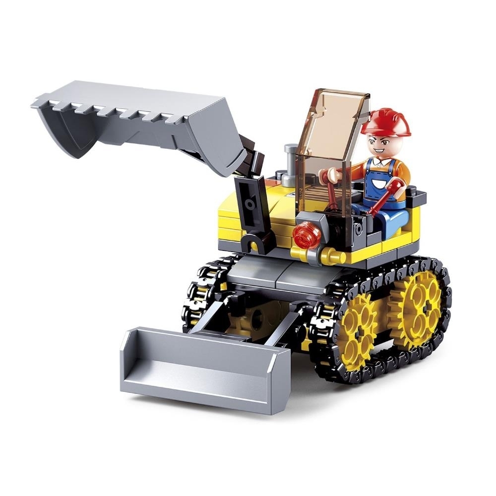 SlubanKids Tractor Excavator Building Blocks 132 Pcs Set Building Toy