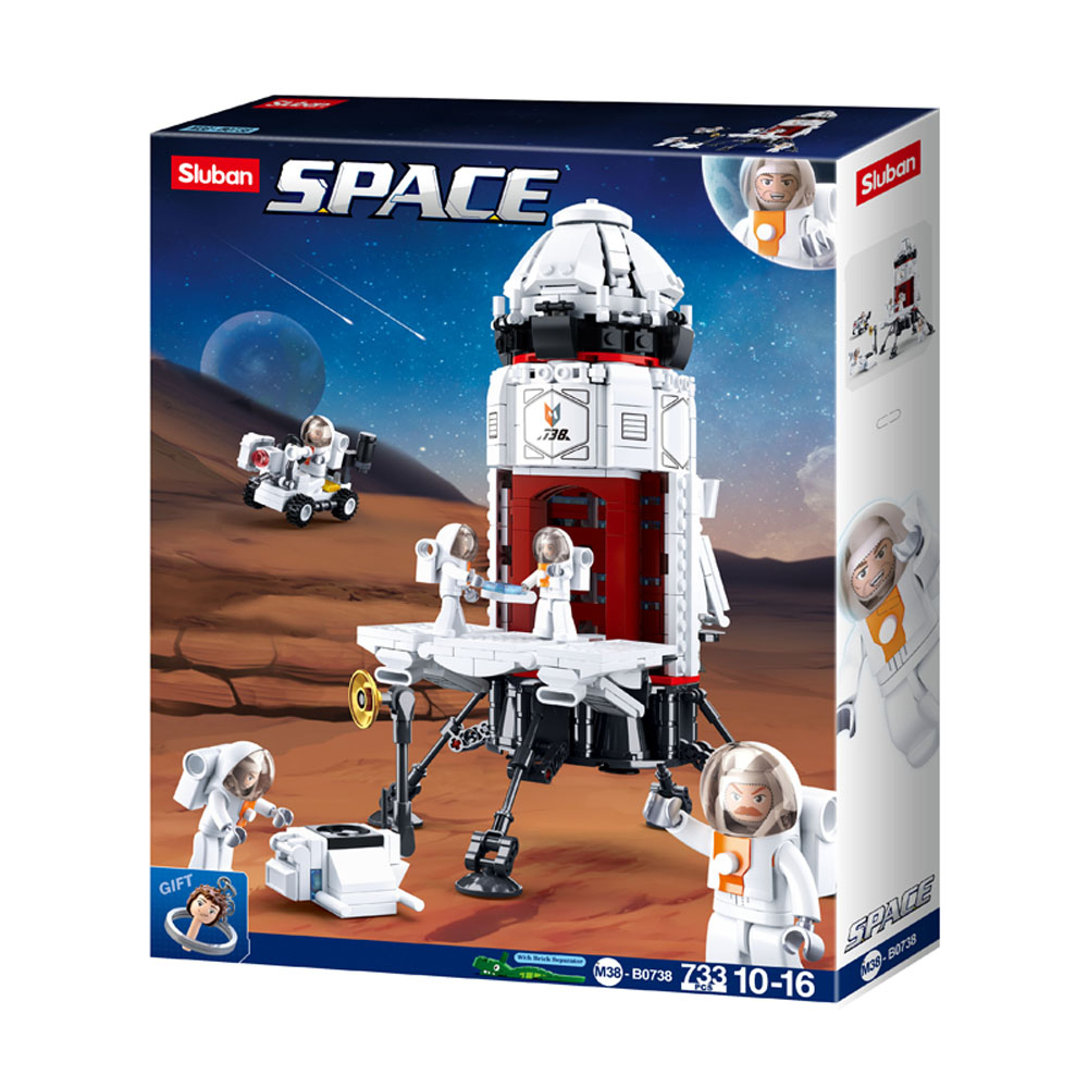 SlubanKids Space Rocket Building Blocks 733 Pc For Kids, 3D Early Learning Toys For Science And STEM, Stackable And Buildable Toys