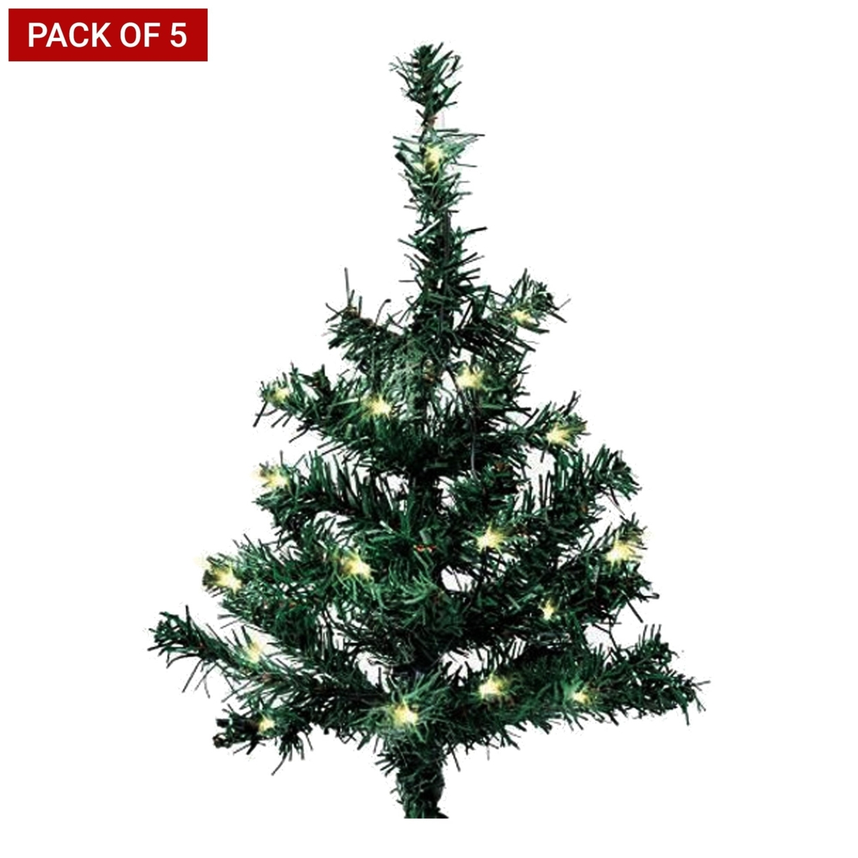 Ideaworks Outdoor Solar Christmas Tree - Pack of 5