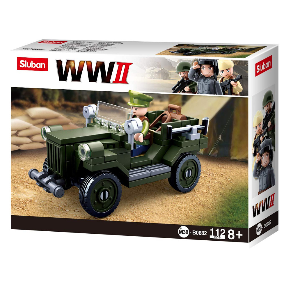 Army Vehicle Building Blocks Army Fighter Jet WWII Series Building Toy By SlubanKids
