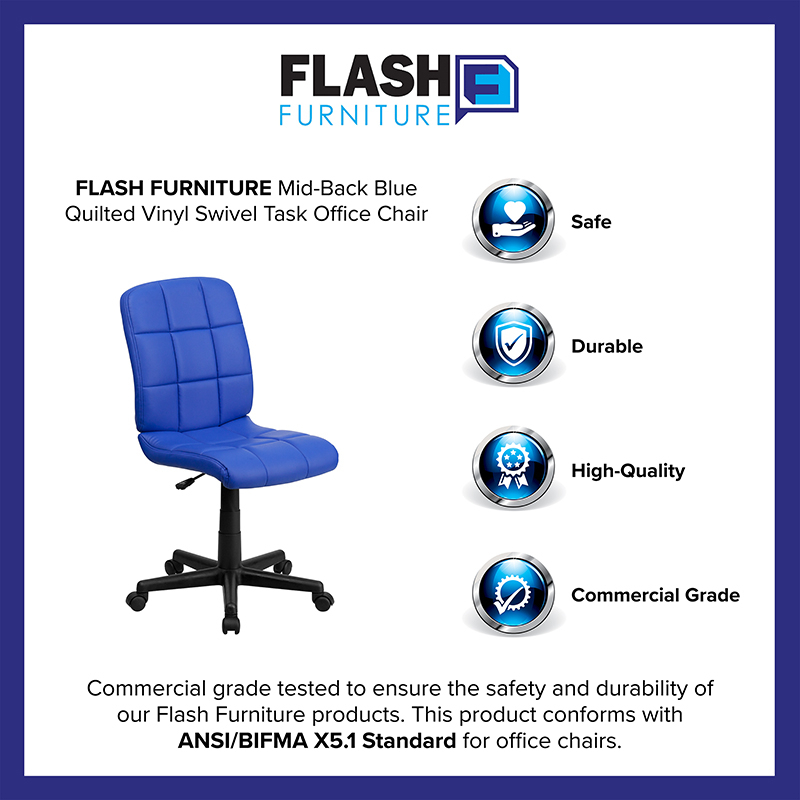 Blue Mid-Back Task Chair