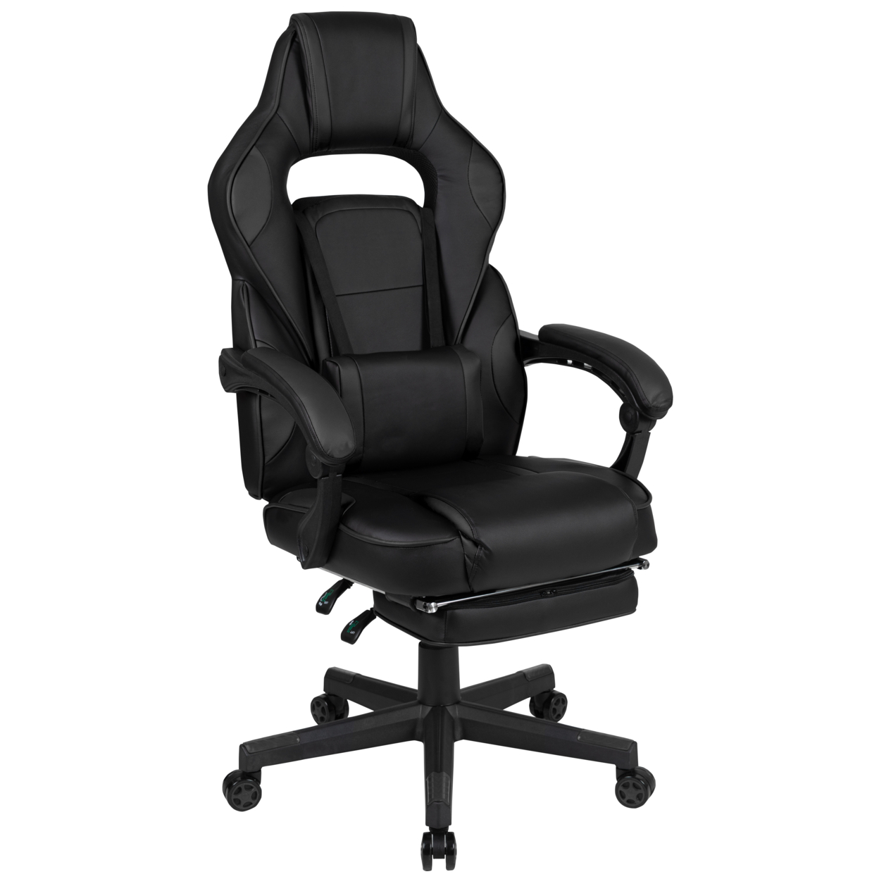 X40 Gaming Chair Racing Ergonomic Computer Chair With Fully Reclining Back And Arms, Slide-Out Footrest, Massaging Lumbar - Black