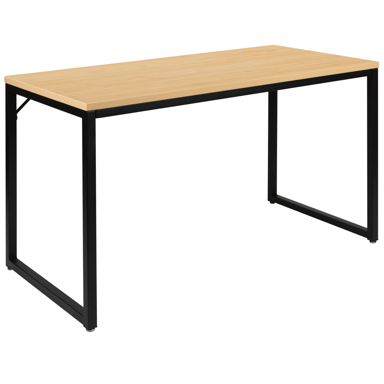Tiverton Industrial Modern Desk - Commercial Grade Office Computer Desk And Home Office Desk - 47 Long (Maple And Black)
