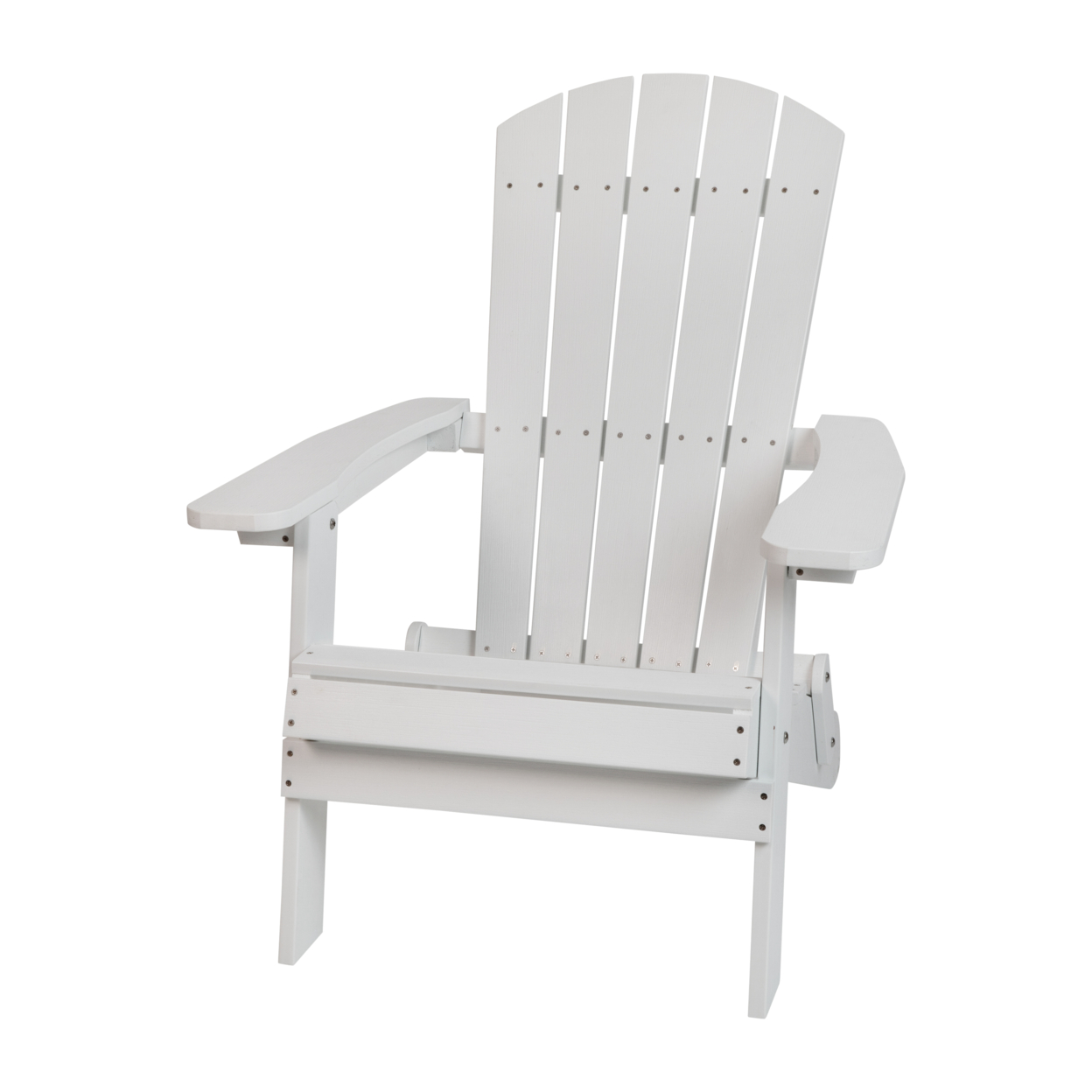 Charlestown All-Weather Poly Resin Indoor Or Outdoor Folding Adirondack Chair In White