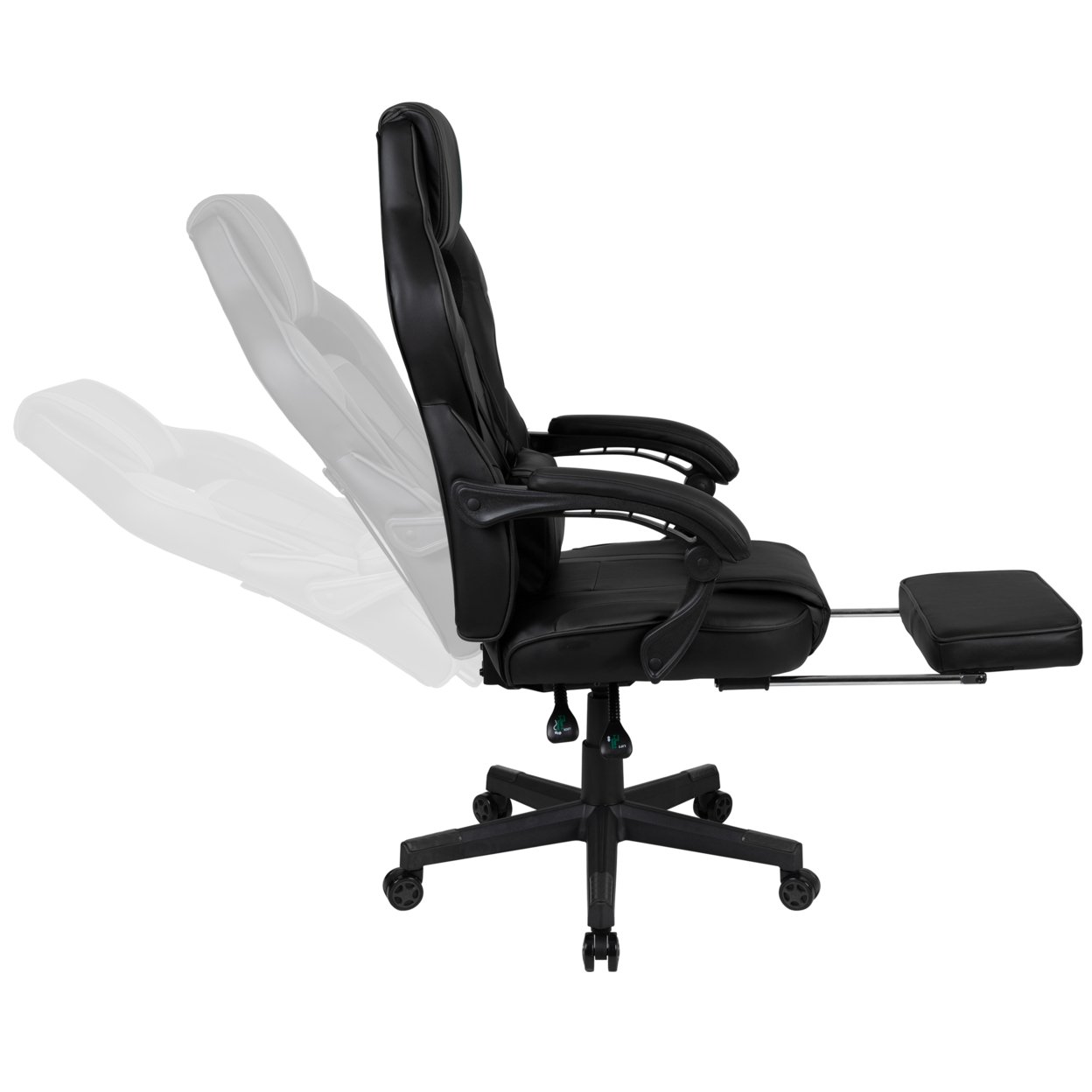X40 Gaming Chair Racing Ergonomic Computer Chair With Fully Reclining Back And Arms, Slide-Out Footrest, Massaging Lumbar - Black
