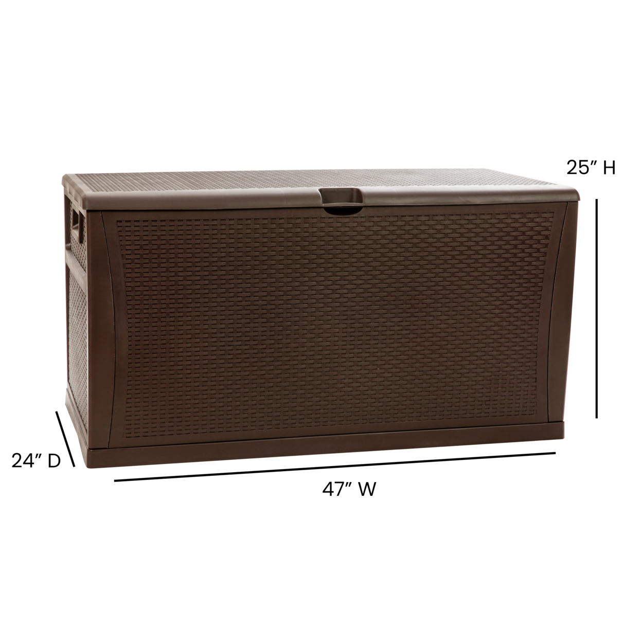 120 Gallon Plastic Deck Box - Outdoor Waterproof Storage Box For Patio Cushions, Garden Tools And Pool Toys, Brown