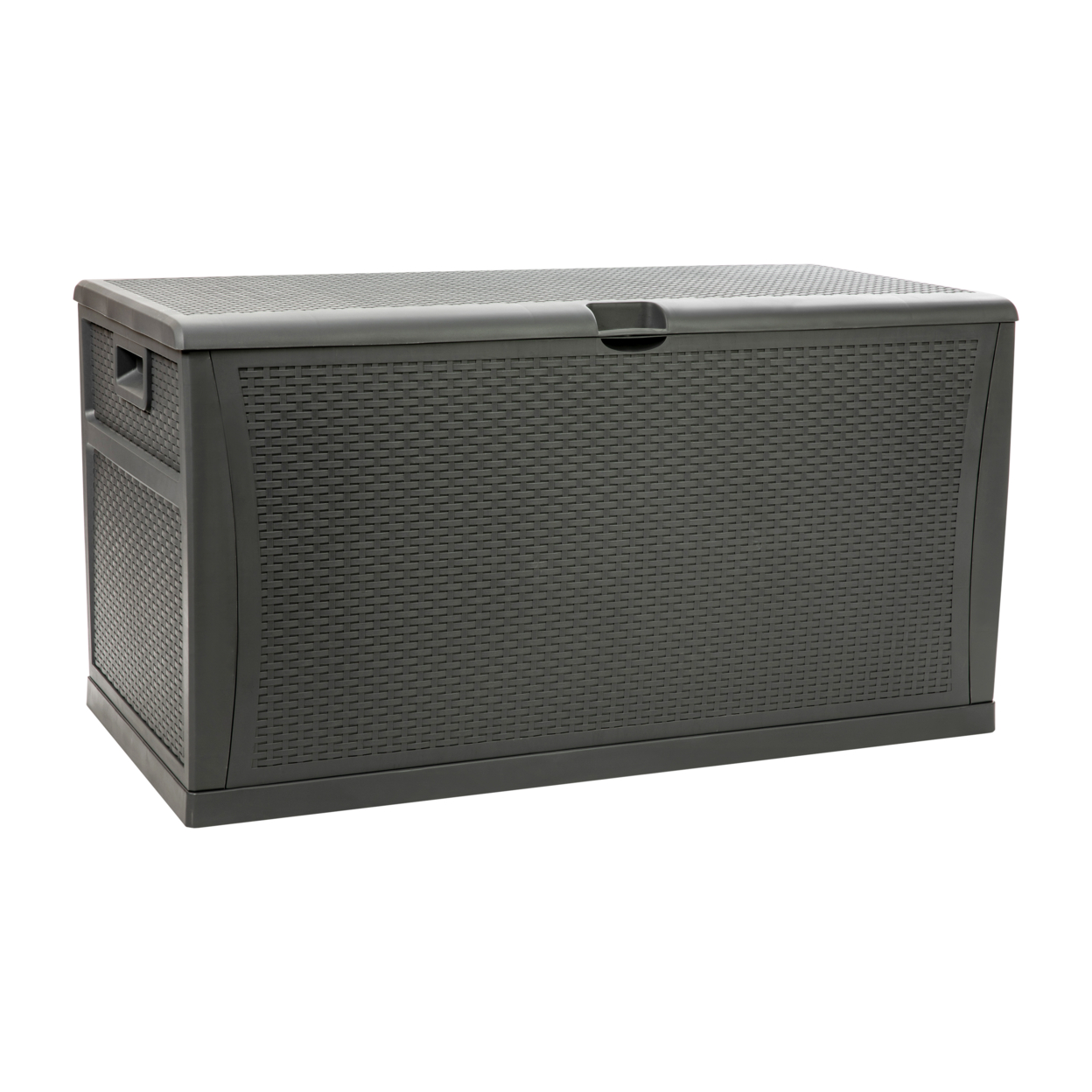 120 Gallon Plastic Deck Box - Outdoor Waterproof Storage Box For Patio Cushions, Garden Tools And Pool Toys, Gray