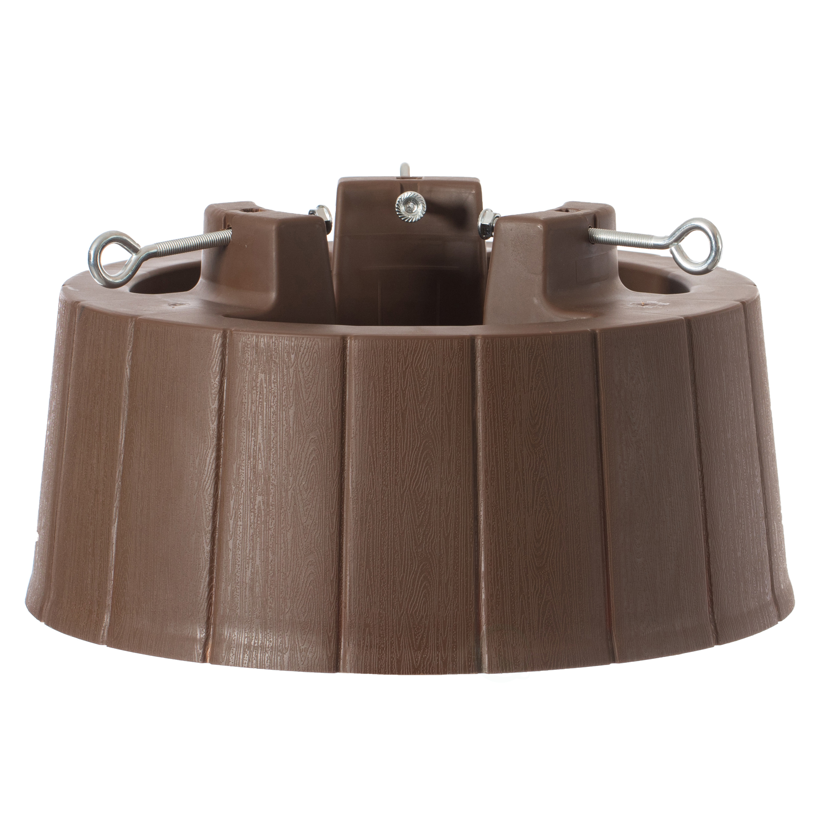 Plastic Christmas Tree Stand With Screw Fastener - Brown