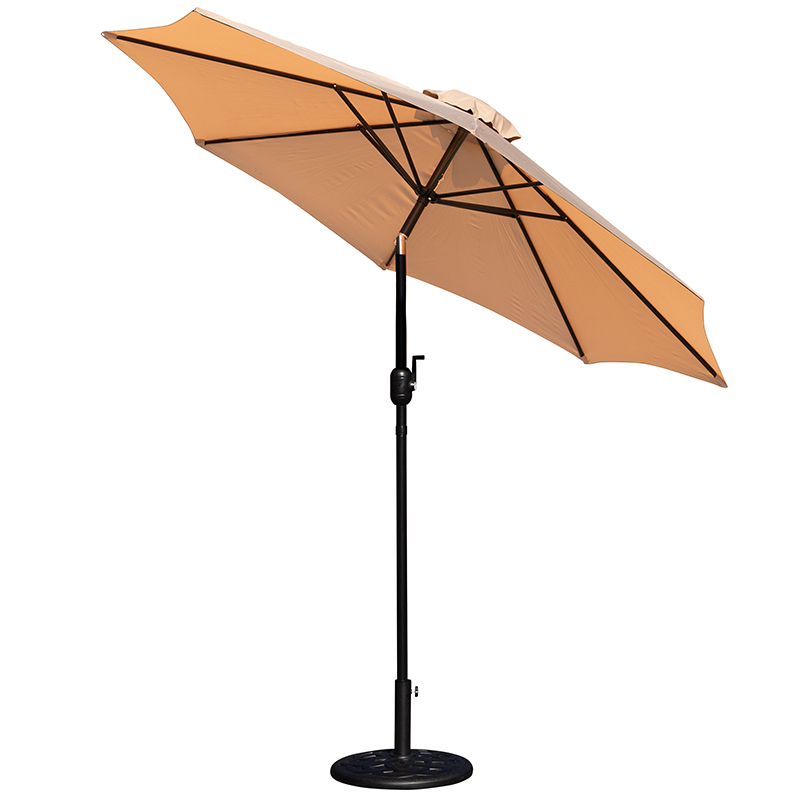Tan Umbrella And Black Base Set