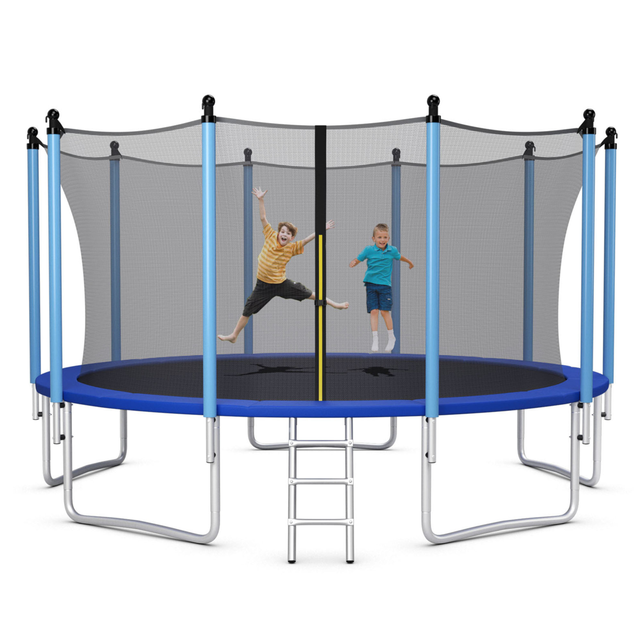 8/10/12/14/15/16FT Jumping Exercise Recreational Bounce Trampoline For Kids W/Safety Enclosure - 14 Ft