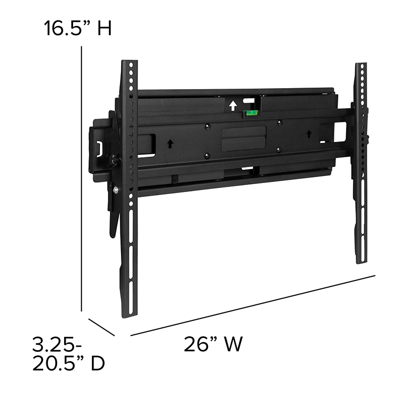 FLASH MOUNT Full Motion TV Wall Mount - Built-In Level - Max VESA Size 600 X 400mm - Fit Most TV's 40 - 84