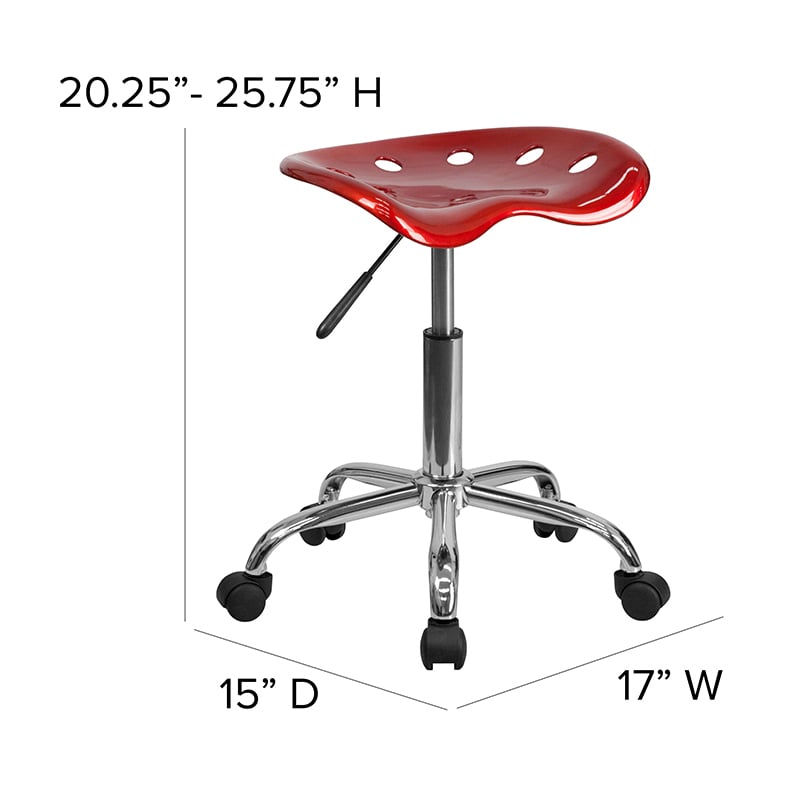 Wine Red Tractor Stool