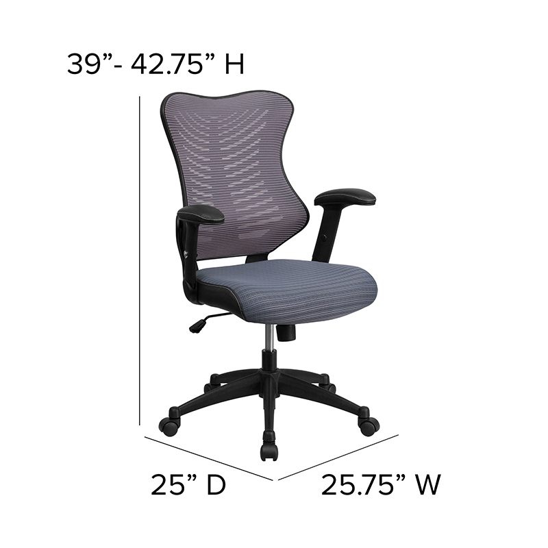 Gray High Back Mesh Chair