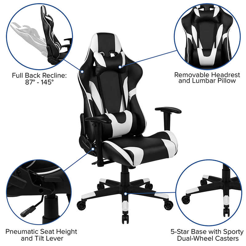Black Gaming Desk And Chair Set