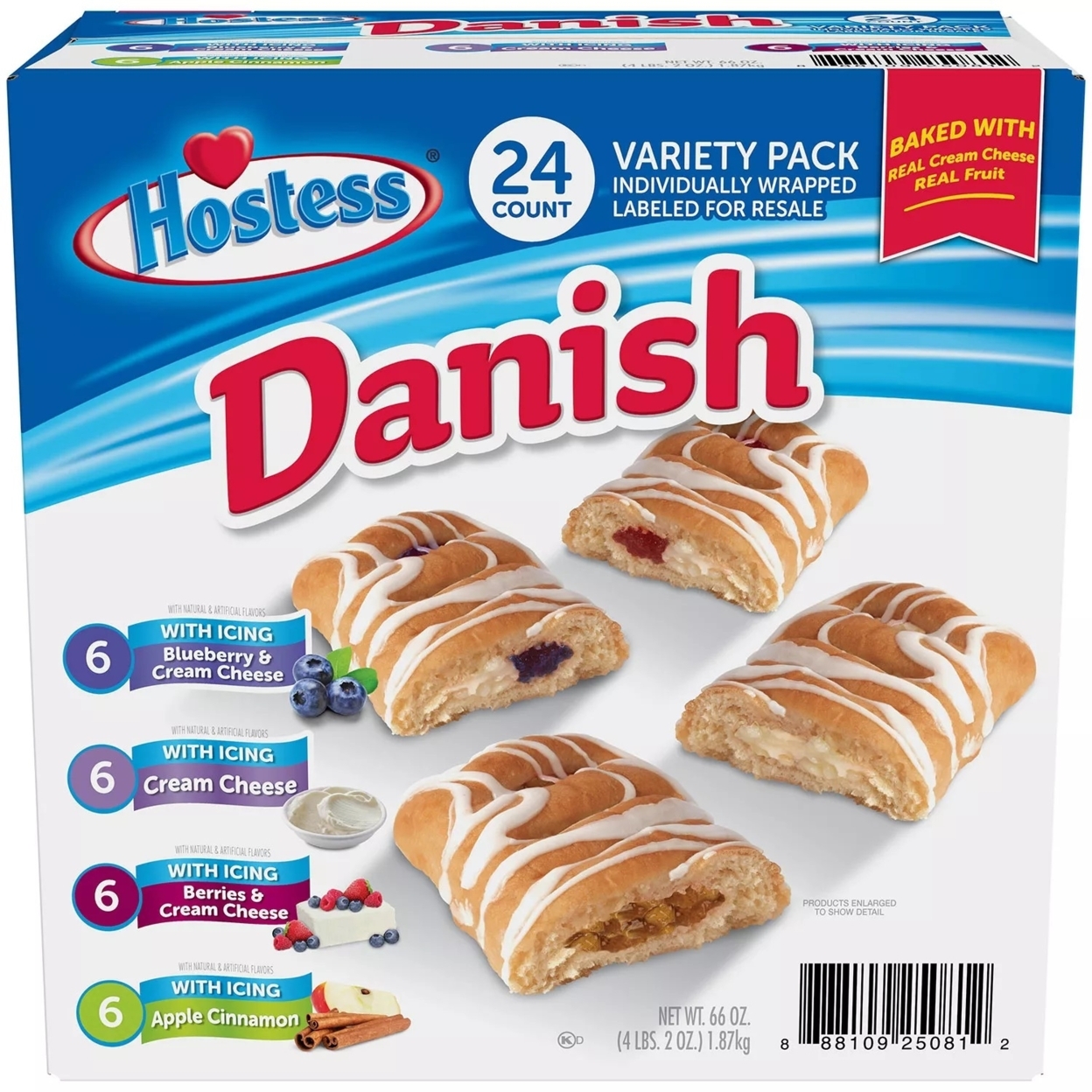 Hostess Danish Claw Variety Pack (24 Count)