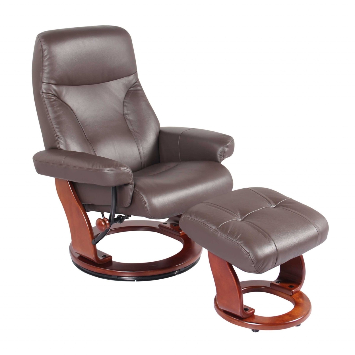 32" x 32" x 40" Kona Brown Cover- Leather & Vinyl match Chair & Ottoman