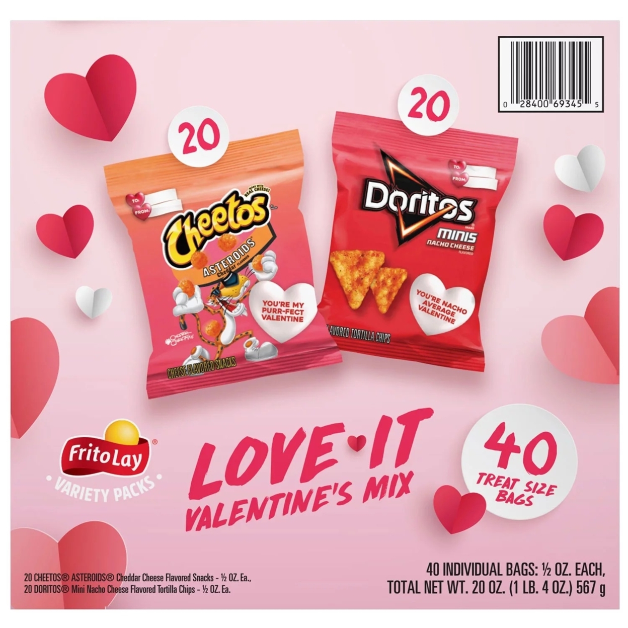Frito Lay Cheetos & Doritos Valentine's Mix (40 Count)