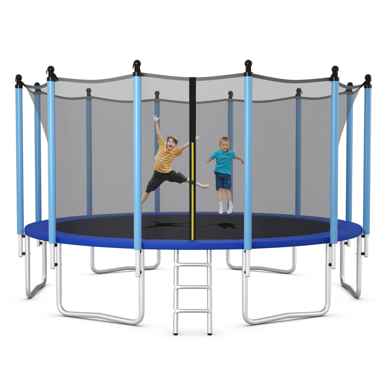 8/10/12/14/15/16FT Jumping Exercise Recreational Bounce Trampoline For Kids W/Safety Enclosure - 8 Ft