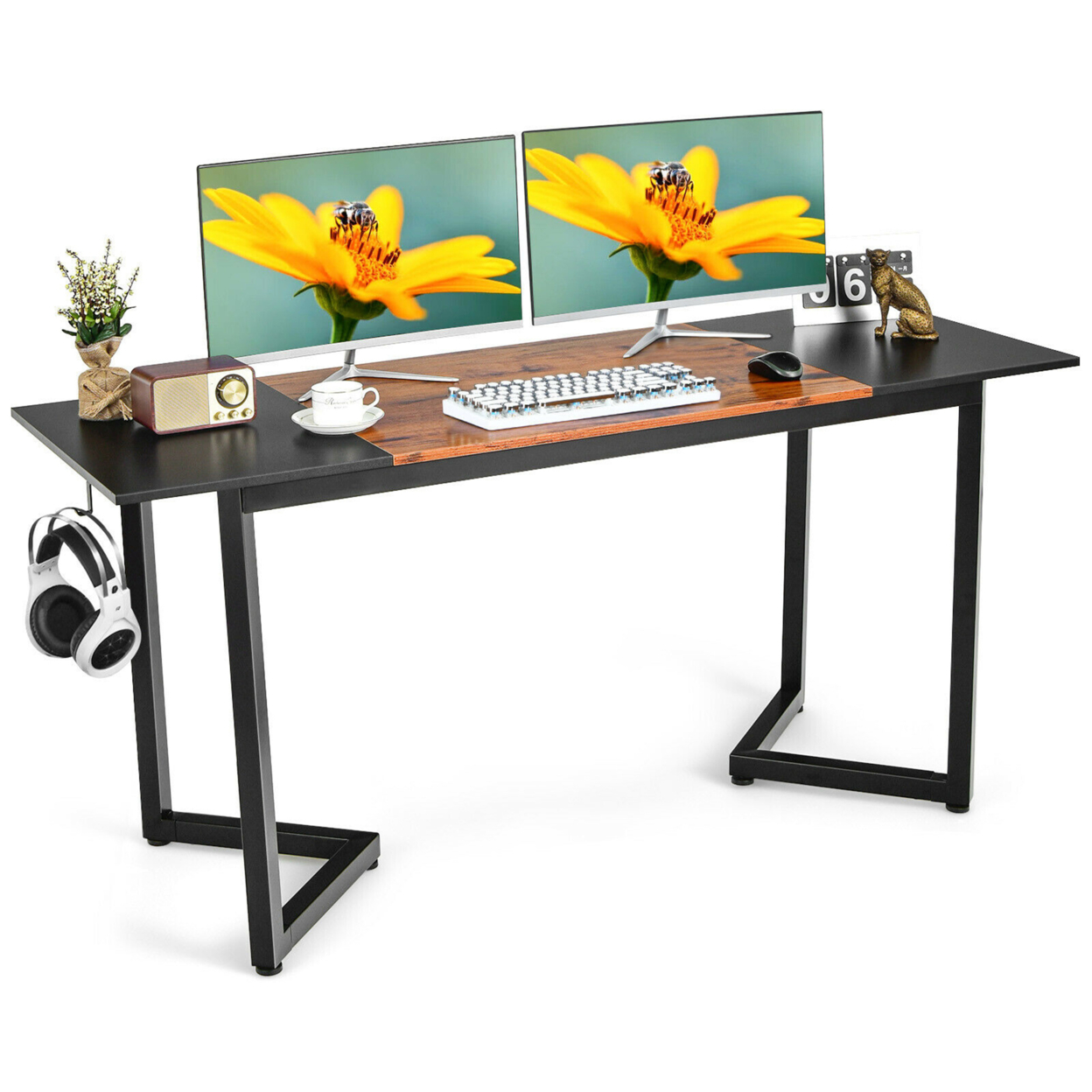 63'' Large Computer Desk Study Workstation Conference Table Home Office