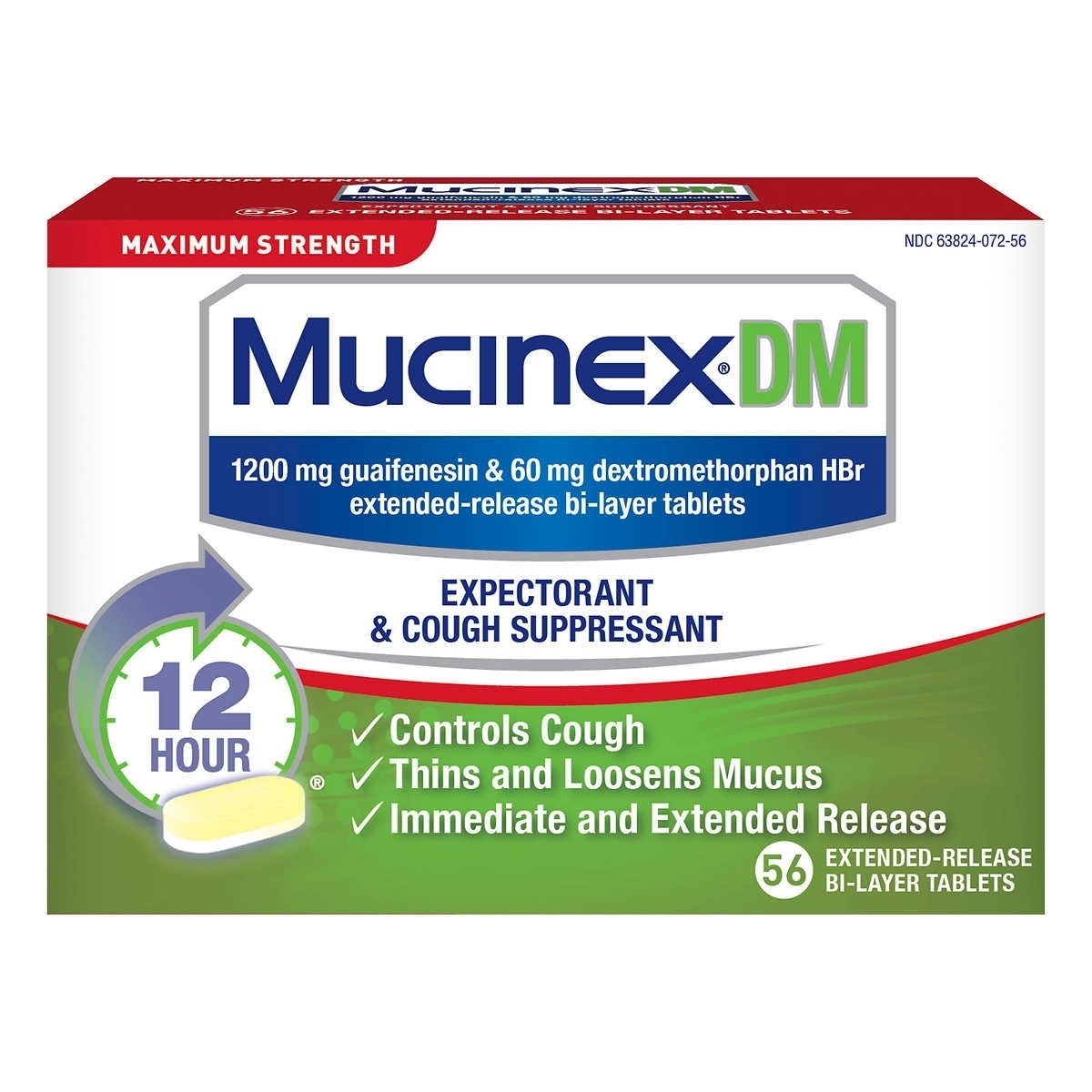 Mucinex DM Maximum Strength, 56 Tablets