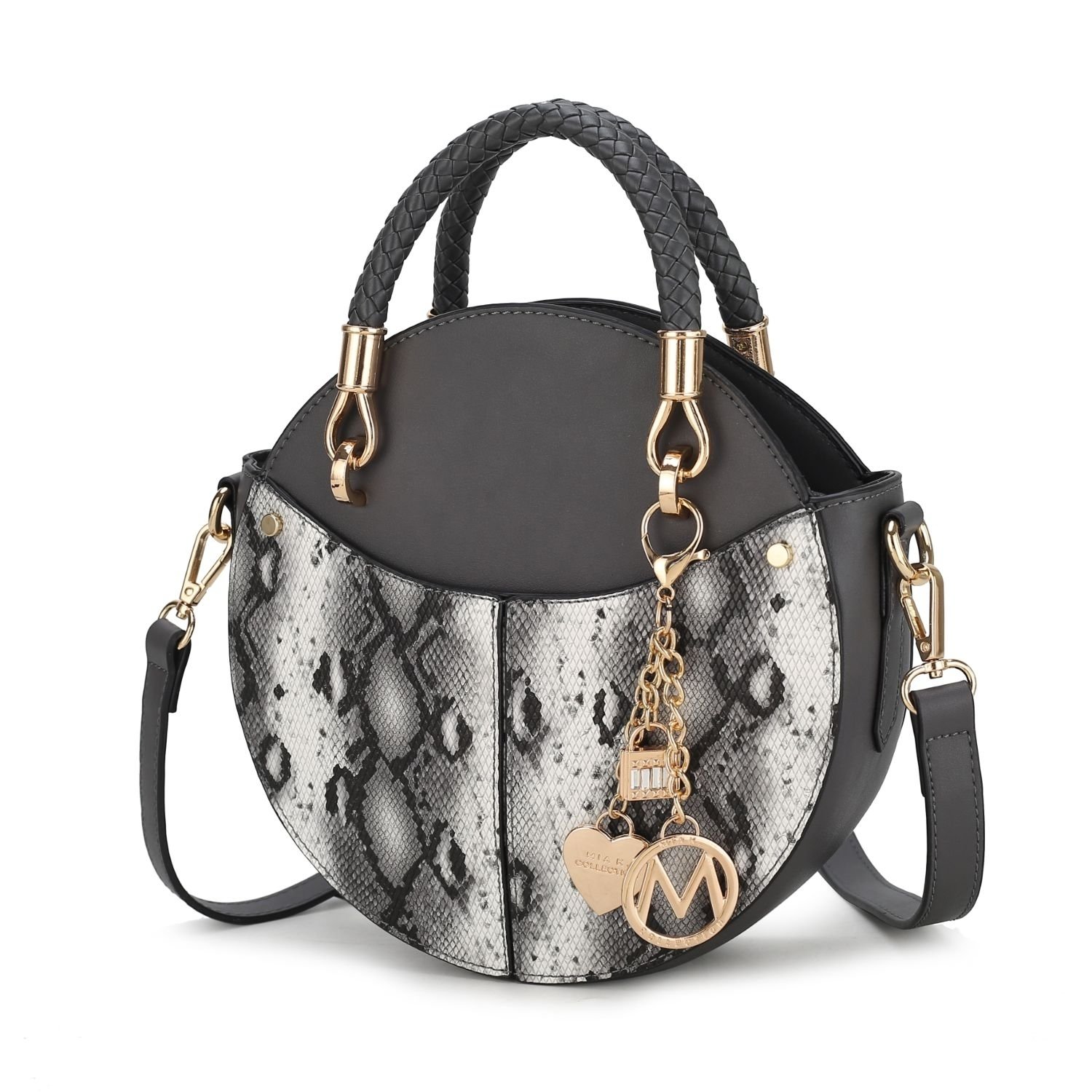 MKF Collection Camille Crossbody Handbag By Mia K. - Charcoal