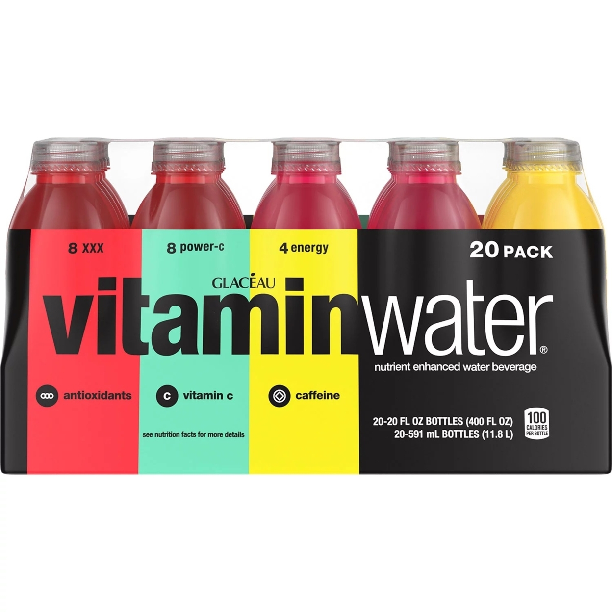 Glaceau Vitaminwater Variety Pack, 20 Fluid Ounce (Pack Of 20)