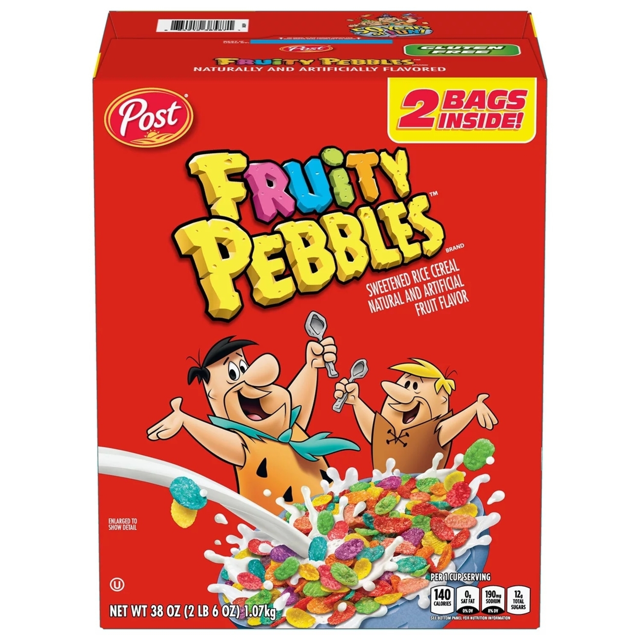 Post Fruity PEBBLES Sweetened Breakfast Cereal (38 Ounce)