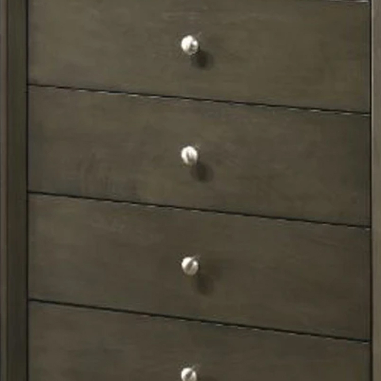 Chest With 9 Drawers And Panel Base Support, Gray- Saltoro Sherpi