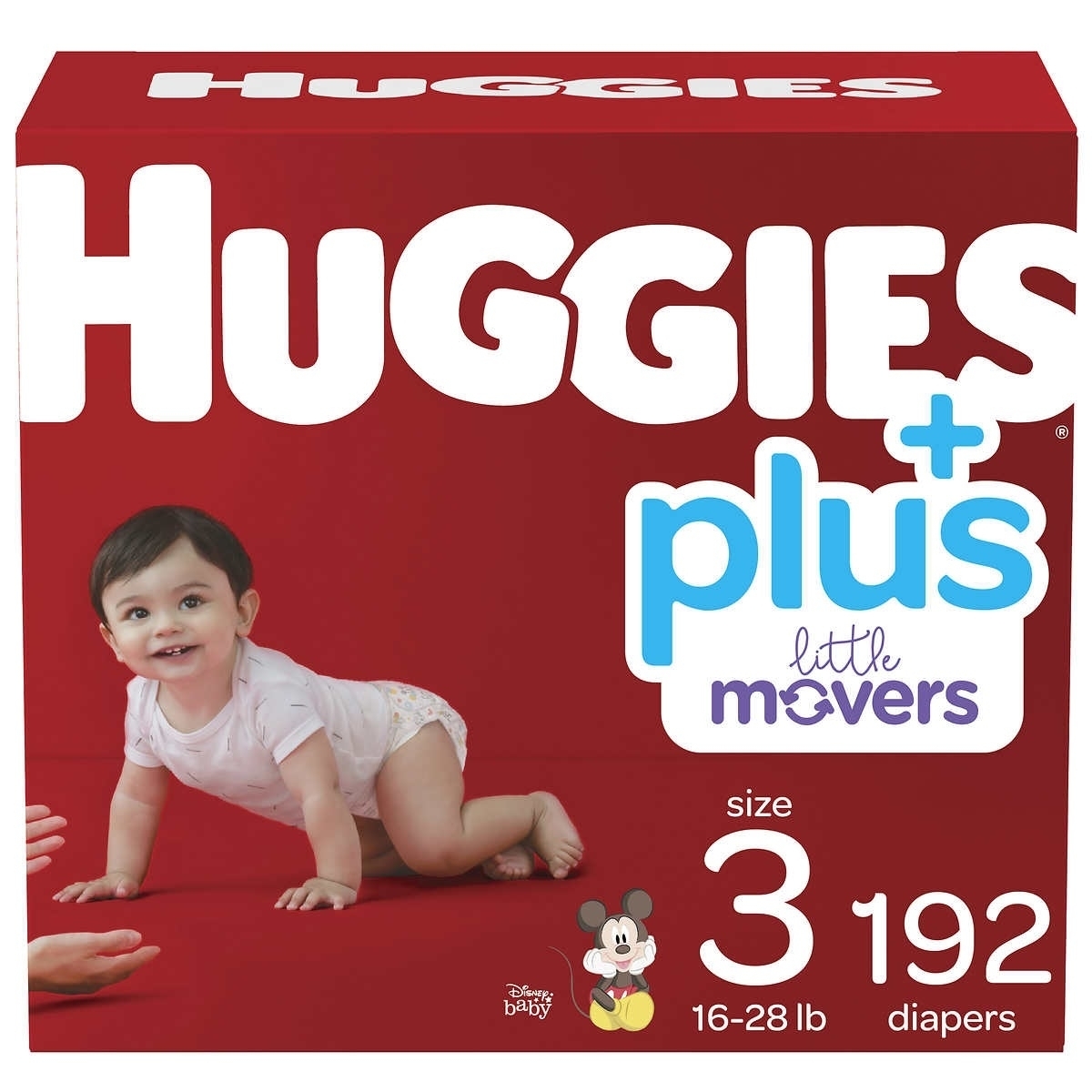 Huggies Plus Diapers, Size 3 (16-28 Pounds), 192 Count