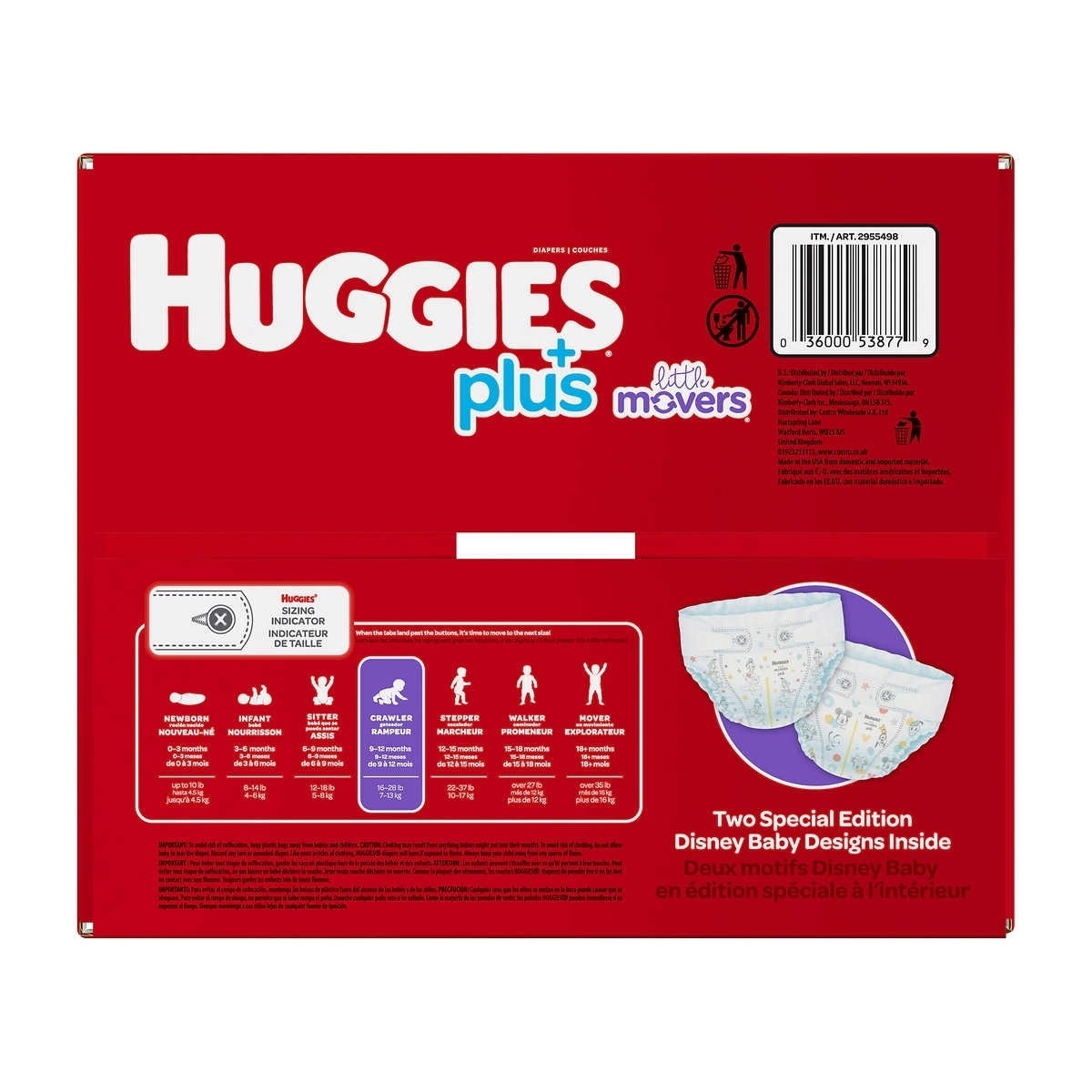 Huggies Plus Diapers, Size 3 (16-28 Pounds), 192 Count