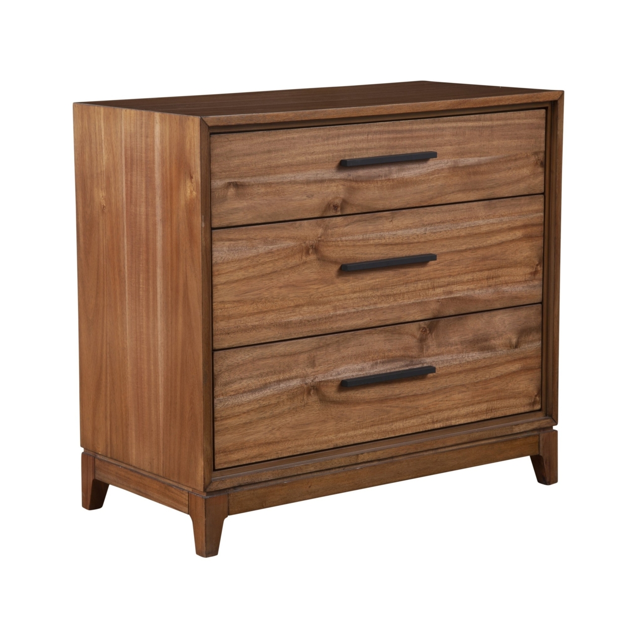 Chest With 3 Drawers And Wooden Frame, Brown- Saltoro Sherpi