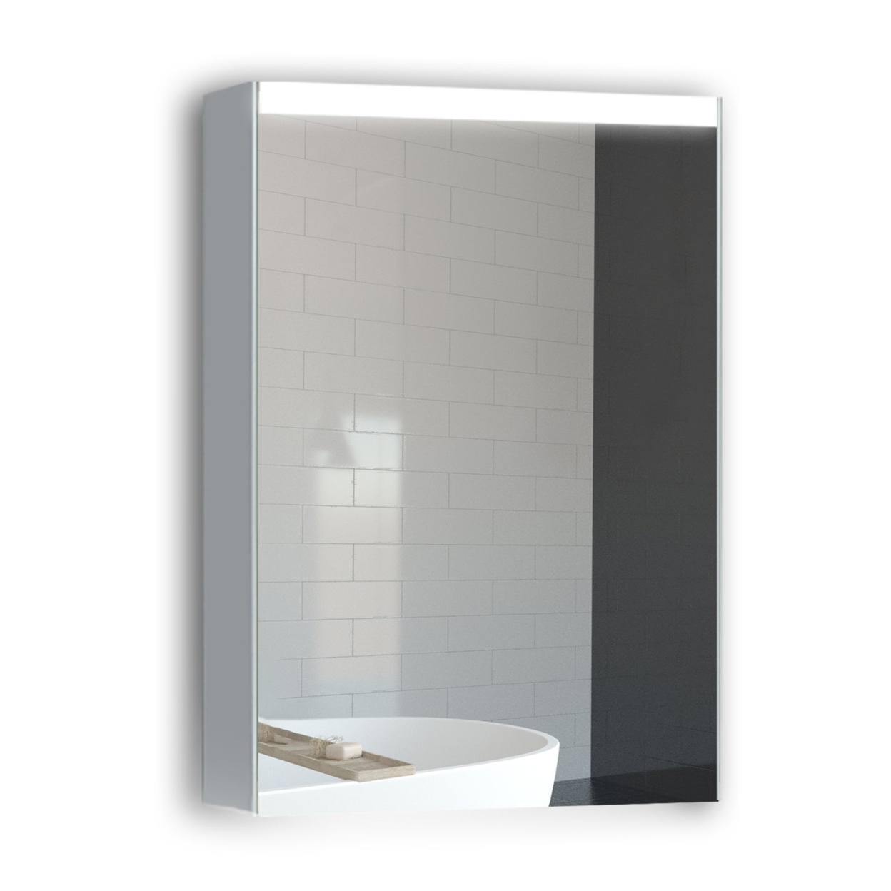 ExBrite LED Bathroom Mirror Medicine Cabinet 24''x30'' (Hinge On Right Side)