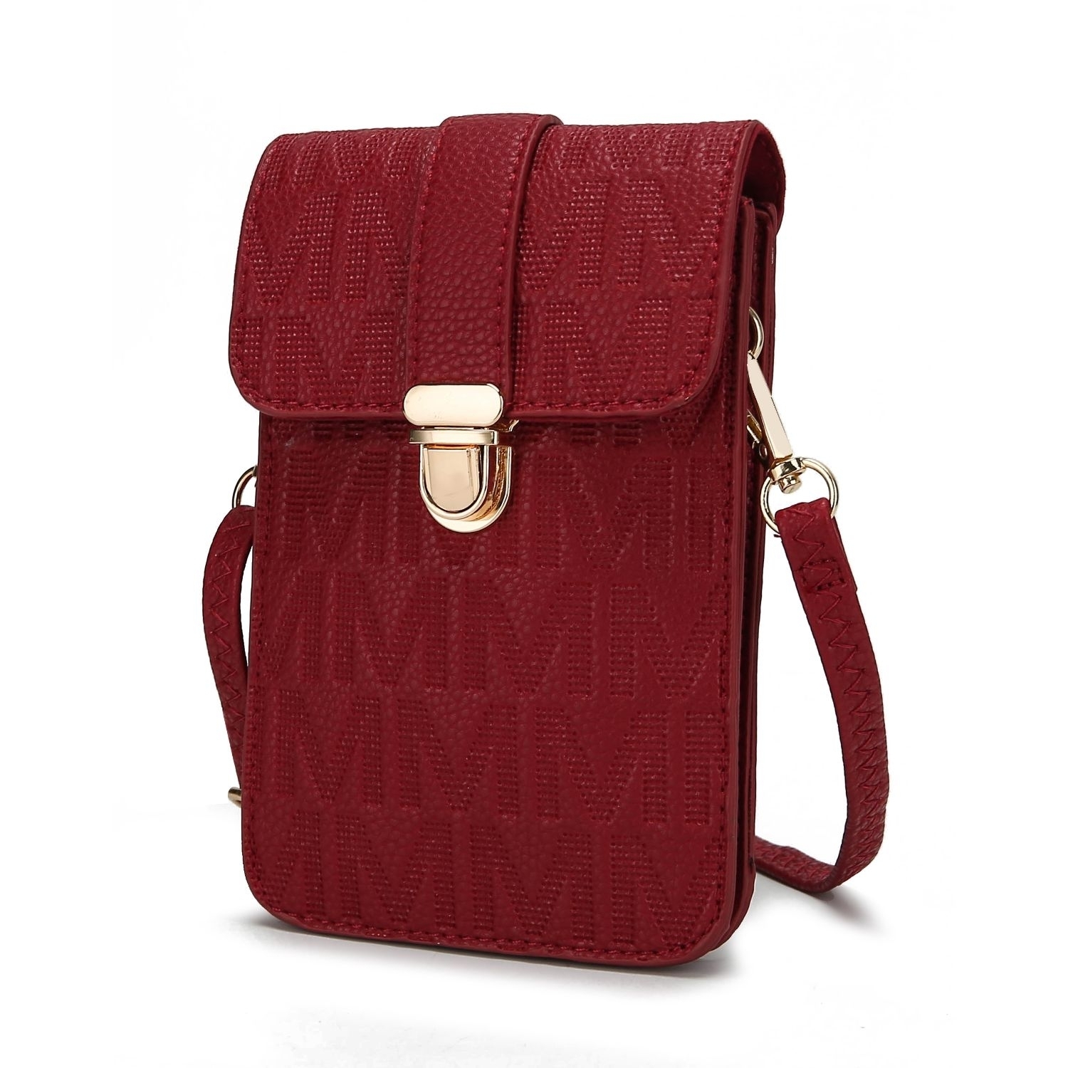 MKF Collection Ulla Signature XL Phone Wallet Crossbody Handbag By Mia K. - Red