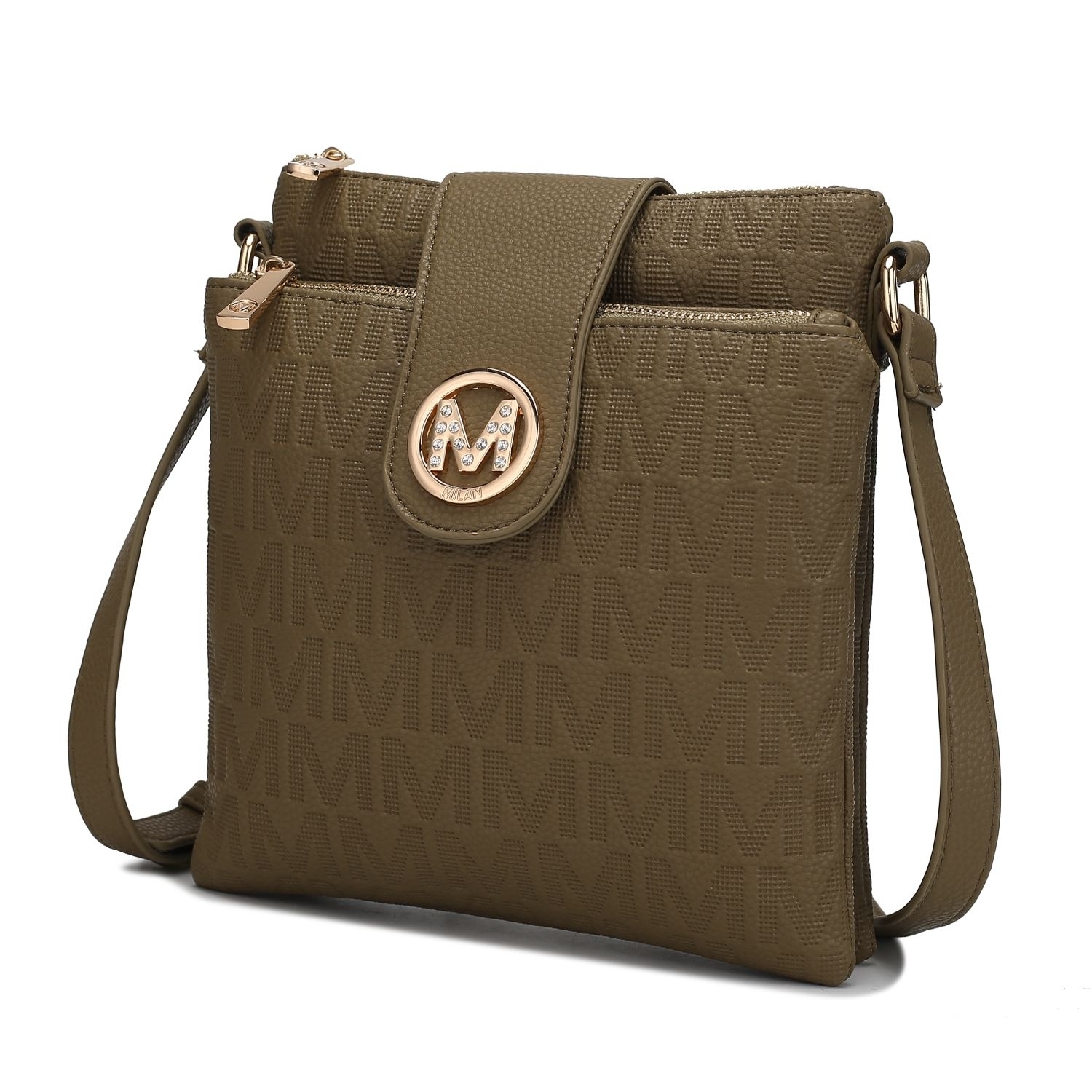 MKF Collection Marietta M Signature Crossbody Bag By Mia K. - Camel